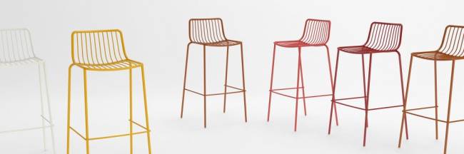 Стул металлический барный Nolita желтый 505х485х960 мм