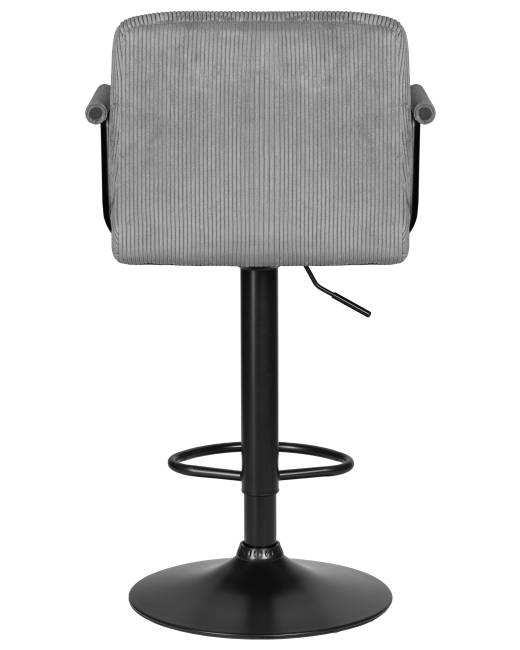 Набор 2 шт Стул барный DOBRIN KRUGER ARM BLACK, серый вельвет (LAR-E2041-25)