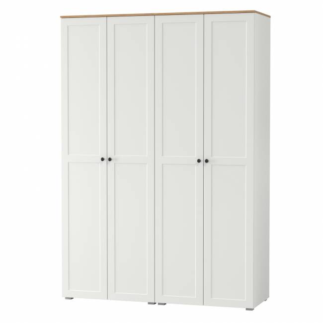 Два шкафа для одежды в прихожую Остин цвет белый шагрень/дуб крафт золотой