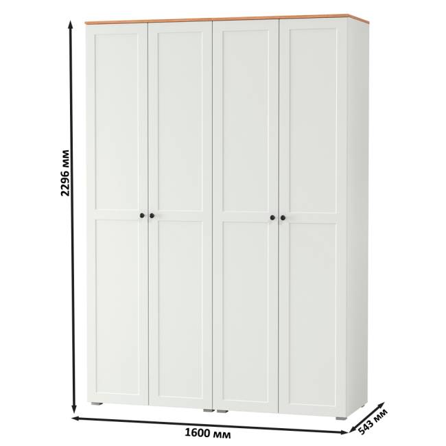 Два шкафа для одежды в прихожую Остин цвет белый шагрень/дуб крафт золотой