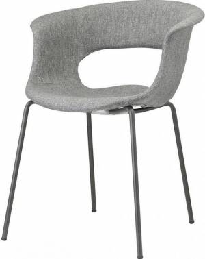 Кресло с обивкой Miss B Pop coated steel frame антрацит, серый 580х580х770 мм