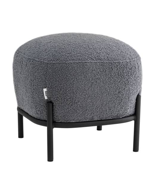 Пуф Стоун букле Fluffy темно-серый