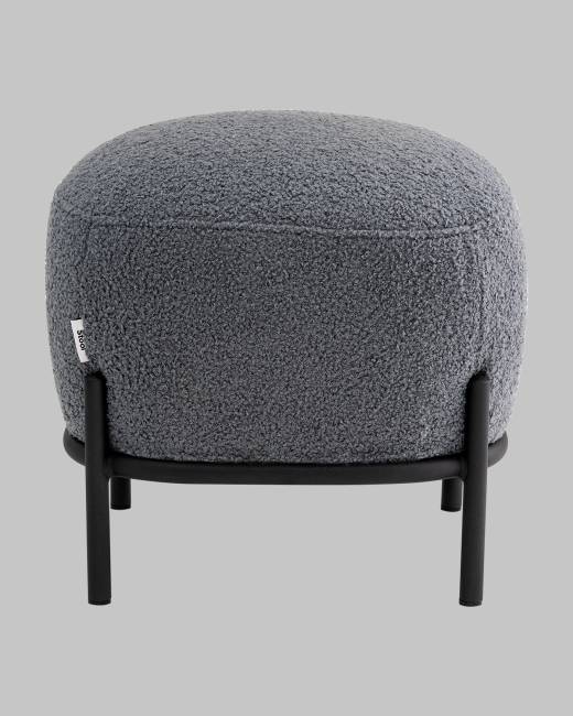 Пуф Стоун букле Fluffy темно-серый