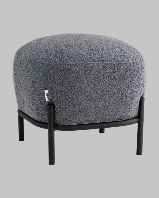 Пуф Стоун букле Fluffy темно-серый