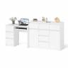 Тумба-комод Мори МК1200.4 и стол компьютерный МС-6 левый цвет белый