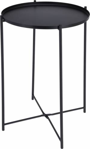 Стол журнальный круглый, металл, черный