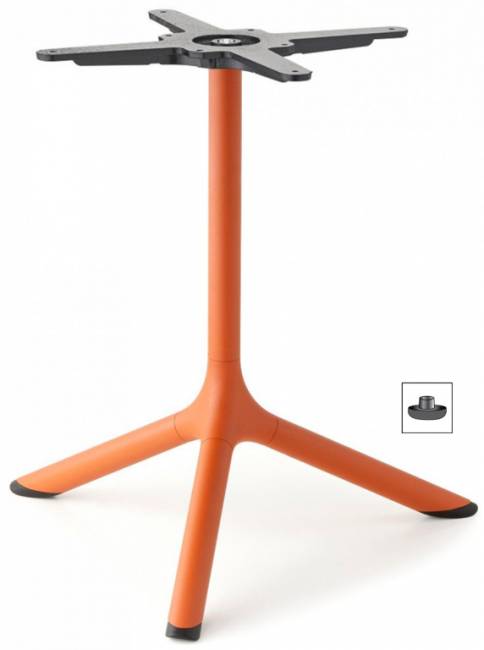 Столик ламинированный кофейный Tripe терракотовый, белый Ø700х510 мм Столик ламинированный кофейный Tripe терракотовый, белый Ø700х510 мм