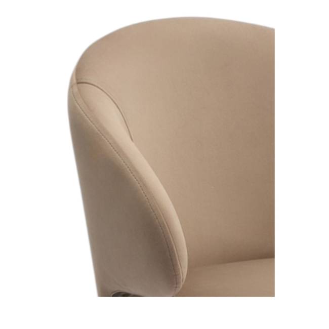 Дизайнерский стул Томас на усиленной опоре, латте, основание хром