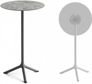 Стол ламинированный барный складной Tripe Folding антрацит, зернистый Ø600х1100 мм