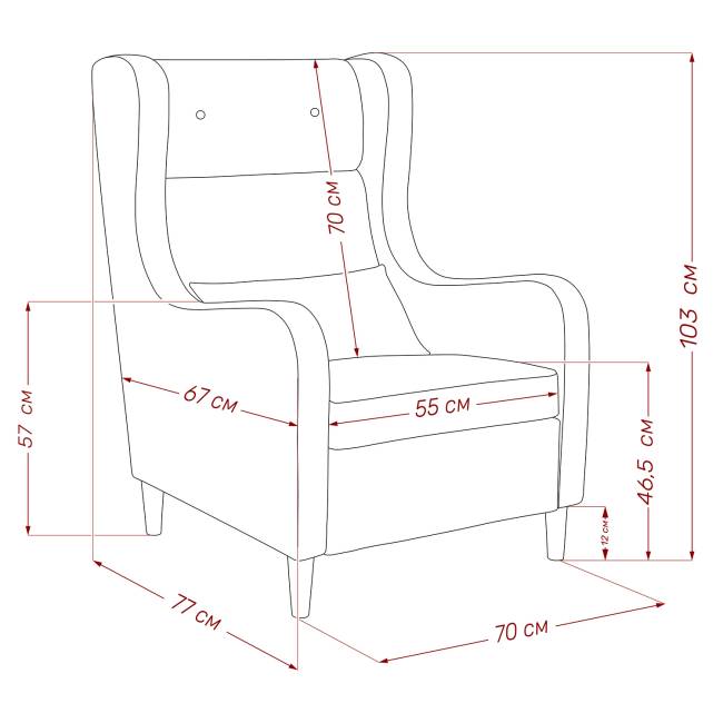 Кресло Leset Галант V23 молочный шоколад Венге
