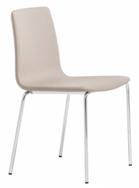 Стул с обивкой Inga хромированный, песочный 505х520х805 мм