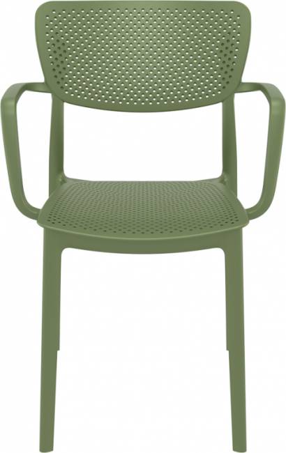 Кресло пластиковое Loft оливковый 540х530х820 мм