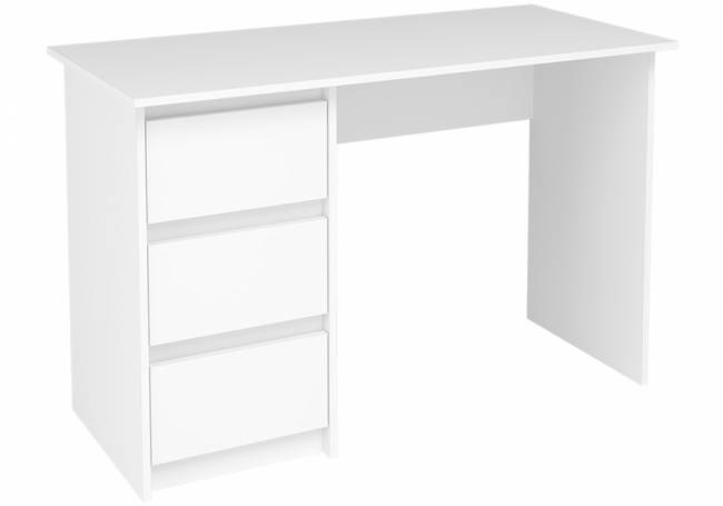 Письменный стол Айден СТП06-1200 ЛДСП белое / ЛДСП белое