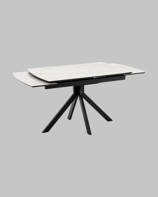 Стол Галац 120*80 см столешница стекло белое