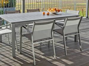 Стол металлический раздвижной Panarea антрацит 1600-2400х1000х760 мм