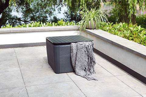 Стол-сундук Лузон Плюс (Luzon Plus Flat Wicker), графит