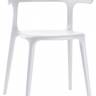 Кресло пластиковое Luna белый, дымчатый 550х510х770 мм