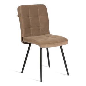 Стул обеденный Medeo велюр, 47х56х89, бежевый/черный, (Porsche 5) бежевый велюр