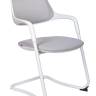 Кресло офисное / Diamond CF / белый пластик / серая сетка / серая ткань