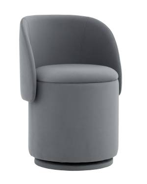 Пуф-трансформер Таунсвилл вращающийся с ящиком велюр серый