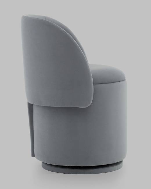 Пуф-трансформер Таунсвилл вращающийся с ящиком велюр серый