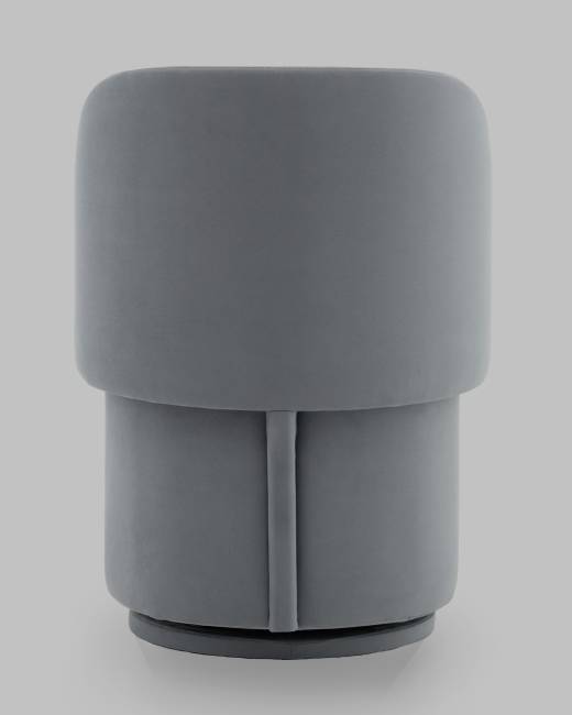 Пуф-трансформер Таунсвилл вращающийся с ящиком велюр серый