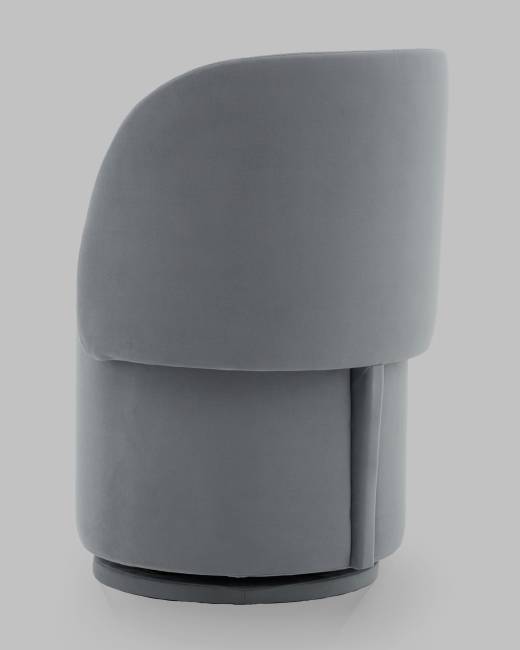 Пуф-трансформер Таунсвилл вращающийся с ящиком велюр серый