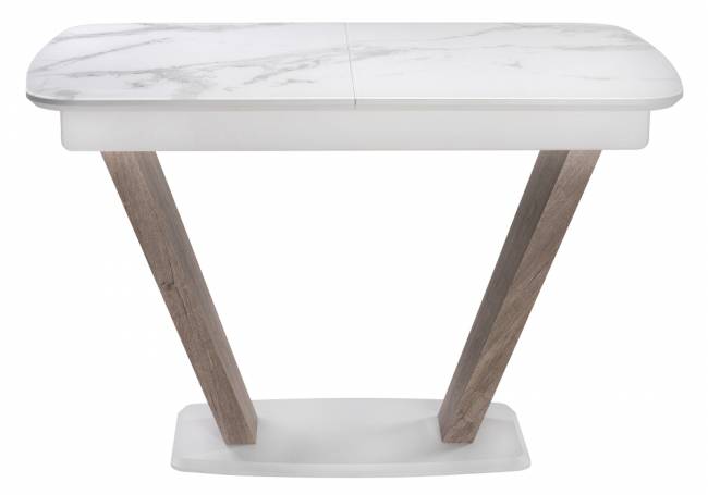 на тумбе Петир белая шагрень / дуб с пилением на тумбе Петир белая шагрень / дуб с пилением