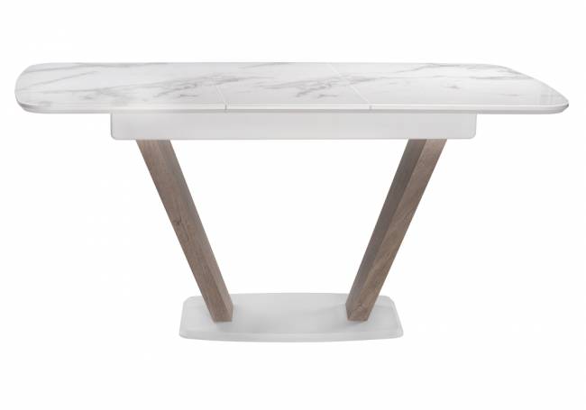 на тумбе Петир белая шагрень / дуб с пилением на тумбе Петир белая шагрень / дуб с пилением