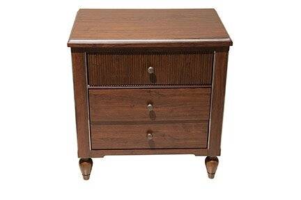 Тумба прикроватная Хайди, MK-6801-DNS, (цвет патины: серебро), 67х43х71 см, Темный орех