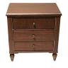 Тумба прикроватная Хайди, MK-6801-DNS, (цвет патины: серебро), 67х43х71 см, Темный орех