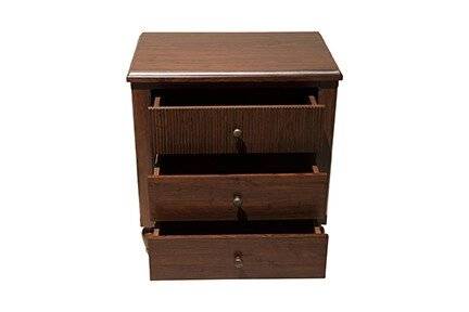 Тумба прикроватная Хайди, MK-6801-DNS, (цвет патины: серебро), 67х43х71 см, Темный орех