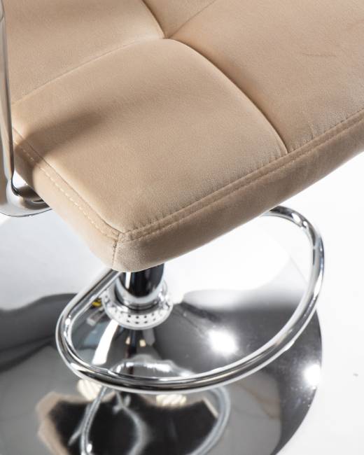 Стул барный DOBRIN KRUGER ARM, бежевый велюр (MJ9-10)