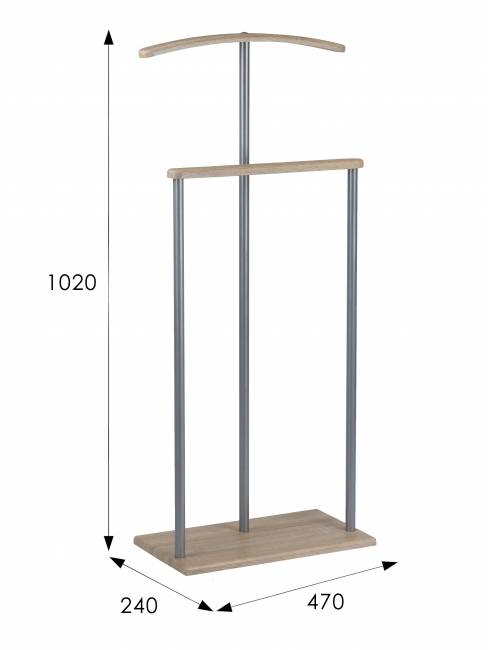 Вешалка костюмная Дэви 1 металлик/дуб сонома