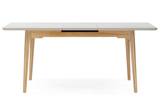 Halmar 140(180)x80 белый спеченный камень / светлое дерево