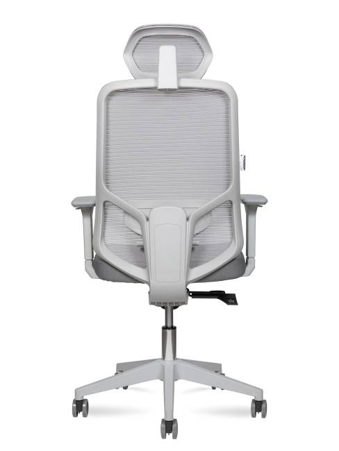 Кресло офисное / Бэст грэй / Best grey / серый пластик / серая сетка / серая ткань