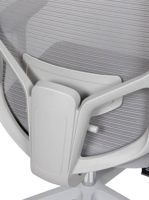 Кресло офисное / Бэст грэй / Best grey / серый пластик / серая сетка / серая ткань