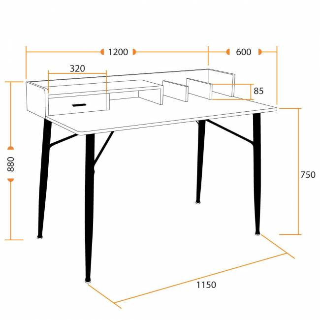 Стол WD-13 burnt burnt