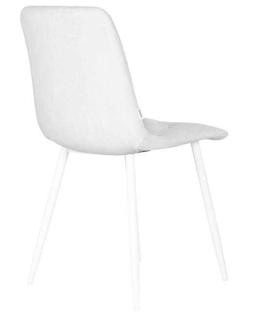 Стул обеденный DOBRIN CHILLY ROMBO, Светло-серый Simple 29, основание белое