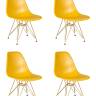 Набор 4 шт Стул обеденный DOBRIN DSR, ножки золотые, цвет горчичный (Y-03)