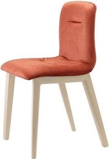 Стул с обивкой Natural Alice Pop беленый бук, красный 510х460х840 мм