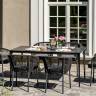 "Малага" обеденная группа на 6 персон со стульями "Марсель", каркас темно-серый, роуп темно-серый