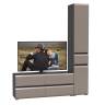 ТВ-тумба и шкаф-пенал с ящиком Сидней цвет антрацит/МДФ веллюто капучино
