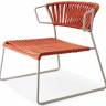 Кресло лаунж плетеное Lisa Lounge Filo тортора, оранжевый 690х670х670 мм