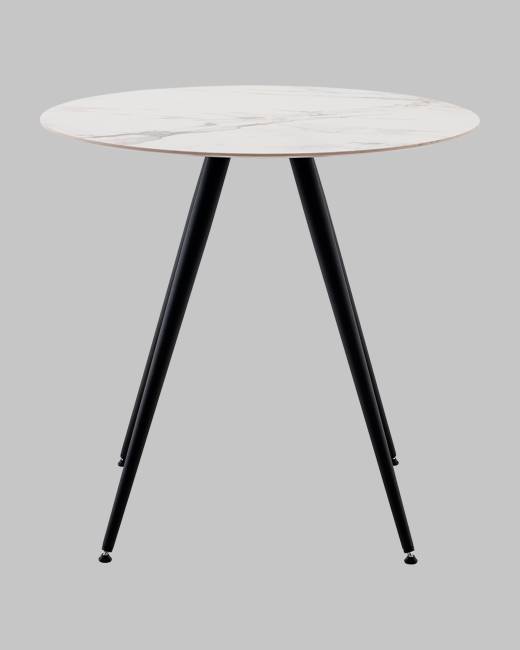 Стол Ники круглый столешница керамика Ice Jade 800