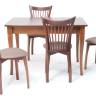 Обеденная группа Моцарт 120 со стульями Миранда орех/ ромб коричневый