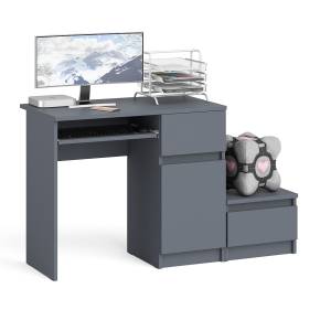 Компьютерный стол МС-1 правый с тумбой Мори цвет графит