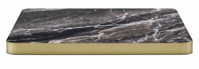 Столешница квадратная Laminate черный мрамор, латунный 890х890х30 мм Столешница квадратная Laminate черный мрамор, латунный 890х890х30 мм