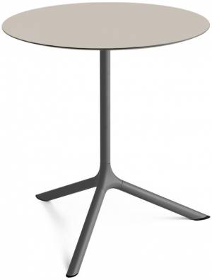 Стол ламинированный обеденный Tripe Maxi антрацит, тортора Ø800х740 мм