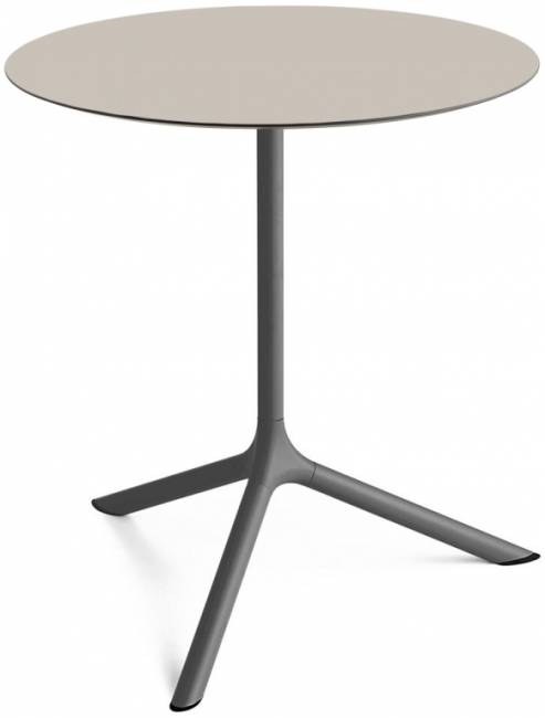 Стол ламинированный обеденный Tripe Maxi антрацит, тортора Ø800х740 мм